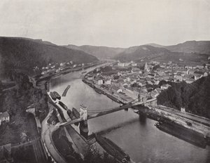 Panorama Decin (zdjęcie czarno-białe) autorstwa Photographer German