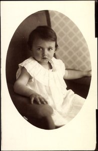 Passepartout Ak Księżniczka Hilda z Bawarii jako mała dziewczynka (zdjęcie czarno-białe) autorstwa Photographer German