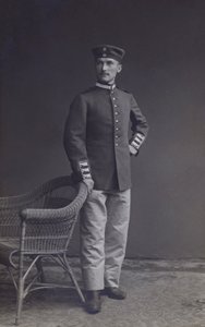 Portret żołnierza armii niemieckiej (zdjęcie czarno-białe) autorstwa Photographer German