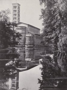 Poczdam, Friedenskirche (zdjęcie czarno-białe) autorstwa Photographer German
