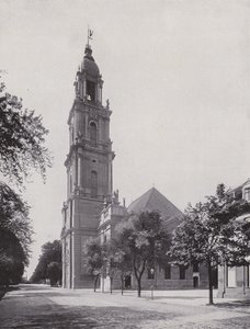 Poczdam, Garnisonkirche (czarno-białe zdjęcie) autorstwa Photographer German