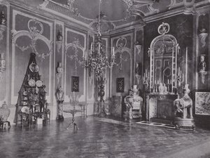 Poczdam, Nowy Pałac, Salon Japoński (zdjęcie czarno-białe) autorstwa Photographer German