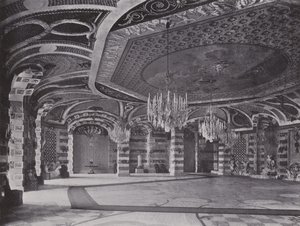Poczdam, Nowy Pałac, Sala Muszli (zdjęcie czarno-białe) autorstwa Photographer German