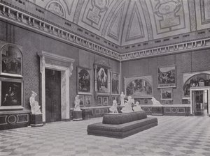 Poczdam, Orangerie, Raffaelsaal (zdjęcie czarno-białe) autorstwa Photographer German