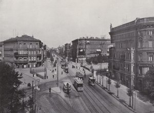 Potsdamer Strasse (zdjęcie czarno-białe) autorstwa Photographer German