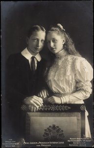 Książę Joachim i księżniczka Wiktoria Luiza autorstwa Photographer German