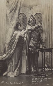 Produkcja opery Richarda Wagnera „Lohengrin” (zdjęcie czarno-białe) autorstwa Photographer German
