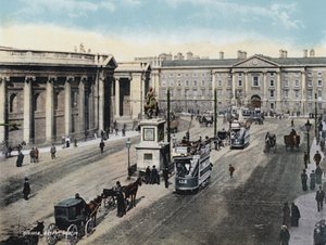 College Green, Dublin (kolorowe zdjęcie) autorstwa Photographer Irish