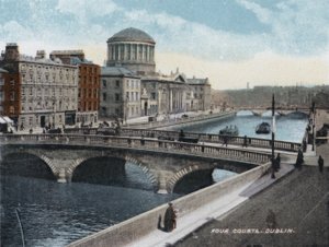 Four Courts, Dublin (kolorowe zdjęcie) autorstwa Photographer Irish