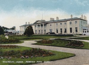 Viceregal Lodge, Phoenix Park, Dublin (kolorowe zdjęcie) autorstwa Photographer Irish