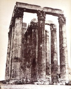 Świątynia Zeusa w Olimpii (zdjęcie czarno-białe) autorstwa Photographer Italian