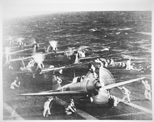 Japoński lotniskowiec „Akagi”, okręt flagowy admirała Nagumo, Pearl Harbor, 7 grudnia
