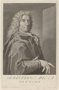 Sebastiano Ricci autorstwa Pier Antonio Pazzi after Giovanni Domenico Campiglia