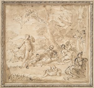 Apollo i Daphne autorstwa Pier Francesco Mola