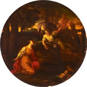 Hagar i Izmael autorstwa Pier Francesco Mola