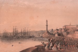 Lądowanie wojsk francuskich w Genui, Liguria autorstwa Blaise Nicolas Le Sueur