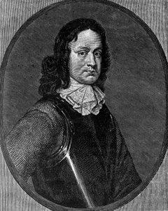 Portret Johna Hampdena (około 1595-1643), angielskiego polityka, grawerowanie autorstwa Blaise Nicolas Le Sueur