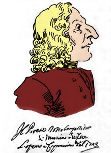 Antonio Vivaldi (1678-1741), Karykatura Pierre Leone Ghezzi (1674-1755)