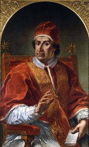 Klemens XI (1649-1721). Obraz Pier Leone Ghezzi. Rzym, Muzeum Rzymu.