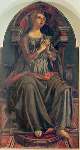 Nadzieja, z serii paneli przedstawiających Cnoty zaprojektowanej dla Izby Rady Kupieckiej Sali Cechowej, 1469 (tempera na panelu)