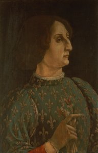 Portret Galeazza Mario Sforzy (1444-76) ok. 1471 (tempera na desce) (patrz także 168788)
