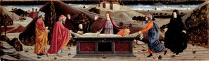 Poliptyk Misericordia: wokół ciała Jezusa Chrystusa: św. Jana, Maryi Panny, św. Marii Magdaleny, św. Józefa z Arymatei i św. Nikodemy autorstwa Piero della (school of) Francesca