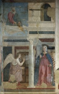 Zwiastowanie - Fresk, ok.1455 autorstwa Piero della Francesca