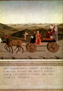 Dyptyk triumfalny Federico da Montefeltro i Battisty Sforzy, detal (Tempera na drewnie autorstwa Piero della Francesca