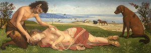 Satyr opłakuje nimfę. Około 1495 autorstwa Piero di Cosimo