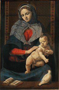 Madonna z dzieciątkiem i gołębicą ... autorstwa Piero di Cosimo