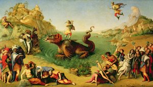 Perseusz ratujący Andromedę, c.1510-13 (płótno olejne) autorstwa Piero di Cosimo