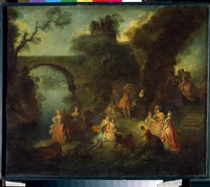 Taniec nad rzeką (Taniec nad rzeką). Obraz Pierre-Antoine Quillard (Pierre Antoine Quillard