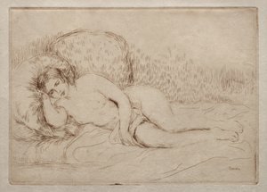 Naga kobieta leży autorstwa Pierre-Auguste Renoir