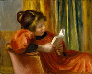 Dziewczynka czytająca autorstwa Pierre-Auguste Renoir