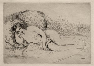 Naga kobieta leżąca autorstwa Pierre-Auguste Renoir