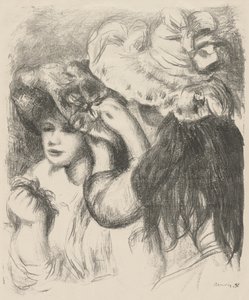 Przypinanie kapelusza autorstwa Pierre-Auguste Renoir