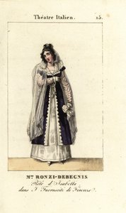 Mm. Ronzi-Debegnis w I Fuoruscit di Firenze, Theatre Italien, 1819 (rycina)