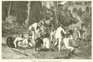 Pokój (grawerunek) autorstwa Pierre (after) Puvis de Chavannes