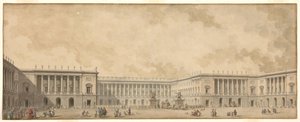 Pierwszy projekt przebudowy Pałacu Wersalskiego podarowany królowi Ludwikowi XVI, ok. 1930 r. 1785. autorstwa Pierre Adrien Paris