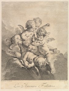 Bawiące się dzieci, 1750. autorstwa Pierre Alexandre Aveline