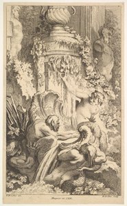 Najady, Trytony i Łaźnia Priap, 1736. autorstwa Pierre Alexandre Aveline