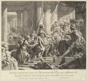 Sancho Ścigany przez kucharzy księcia, XVIII wiek. autorstwa Pierre Alexandre Aveline