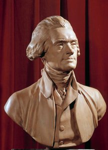 Popiersie Thomasa Jeffersona (1742-1826) Prezydenta Stanów Zjednoczonych Rzeźba Pierre