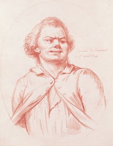 Danton prowadzony na egzekucję, 1794 (czerwona kreda na papierze)