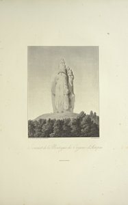 Szczyt Góry Organos, Actopan, rytowany przez Bouquet, ilustracja z „Widoki Kordylierów i pomników rdzennych ludów Ameryki” autorstwa Alexandra von Humboldta i Aime Bonplanda autorstwa Pierre Antoine (after) Marchais
