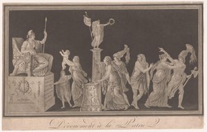 Alegoria nabożeństwa do Francji Dévouement à la Patrie (tytuł na przedmiocie) autorstwa Pierre Antoine Demachy