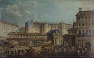 Szturm na Bastylię 14 lipca 1789, 1789. autorstwa Pierre Antoine Demachy