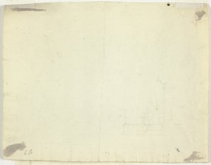 Szkic łukowatego wejścia na taras autorstwa Pierre Antoine Mongin