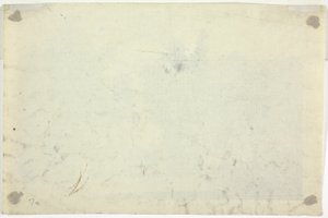 Szkic ogrodu z drabiną autorstwa Pierre Antoine Mongin