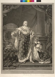 Król Francji Ludwik XVIII autorstwa Pierre Audouin